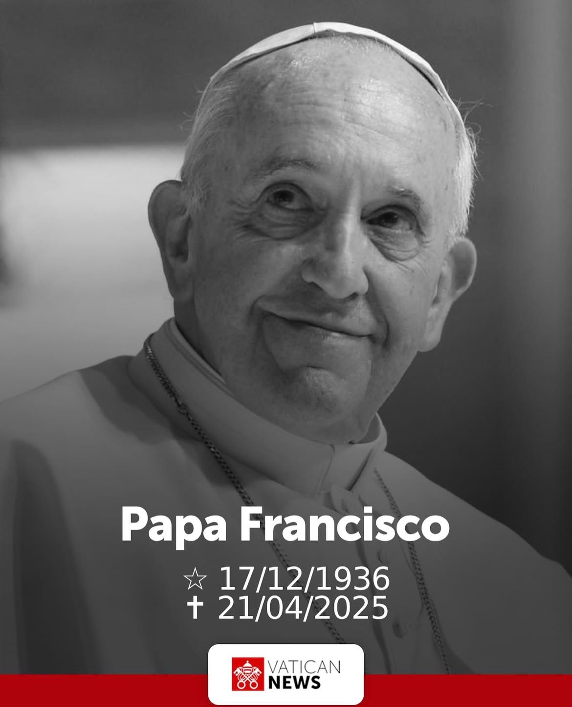 Morre o papa Francisco, Jorge Mario Bergoglio, aos 88 anos em Roma